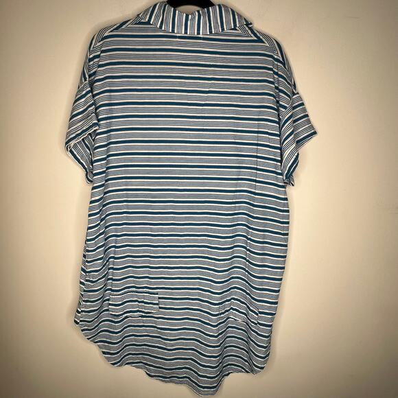 Faithful The Brand Blue Stripe Shirt Dress Tunic Size Small - Picture 4 of 7
